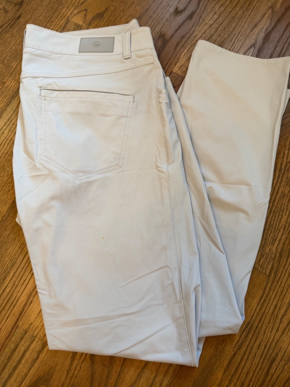 Peter Millar Crown Crafted Men’s 33x30 Cream 5 Pocket Stretch Pants